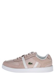 Кожаные кеды розового цвета Slipstep Lacoste