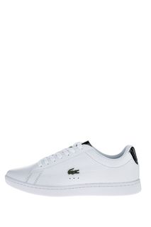 Белые кожаные кеды с лаковыми вставками Carnaby Evo Lacoste