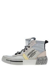 Высокие летние кеды из текстиля Diesel