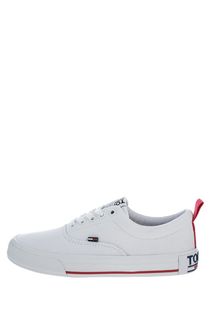 Текстильные кеды белого цвета Tommy Jeans
