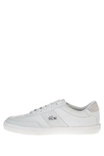 Кожаные кеды бежевого цвета Court-Master Lacoste