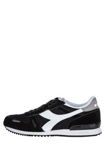 Черные текстильные кроссовки из текстиля и замши Titan II Diadora