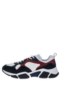 Трехцветные летние кроссовки на шнуровке Tommy Hilfiger