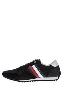 Черные текстильные кроссовки с замшевыми вставками Tommy Hilfiger