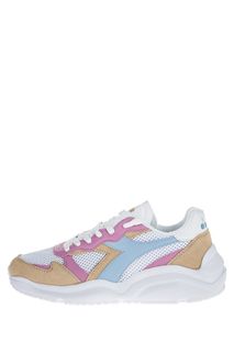Разноцветные кроссовки из гладкой кожи, замши и текстиля Camaro Diadora
