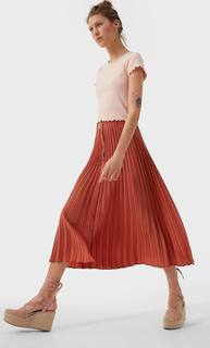 Stradivarius Юбка С Плиссировкой Женская Коллекция Multicolor S