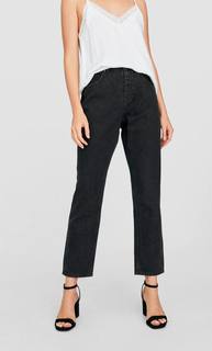 Stradivarius Джинсы Mom Fit Женская Коллекция С Эффектом Потертости 38