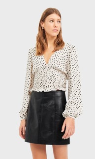 Stradivarius Юбка С Декоративными Швами Женская Коллекция Черный 42