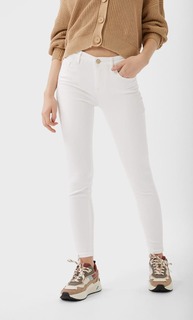 Stradivarius Базовые Джинсы Скинни Женская Коллекция Белый 40