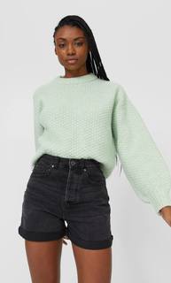 Stradivarius Шорты Mom Fit Женская Коллекция С Эффектом Потертости 40