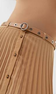 Stradivarius Тонкий Ремень С Люверсами Женская Коллекция Цвет Небеленого Полотна 70