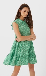 Stradivarius Короткое Платье-Рубашка Женская Коллекция Multicolor L