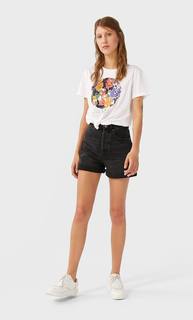 Stradivarius Футболка С Принтом Женская Коллекция Белый S