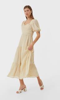 Stradivarius Платье Миди На Запàхе Женская Коллекция Multicolor S