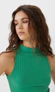 Stradivarius Топ С Горловиной Халтер Женская Коллекция Multicolor L