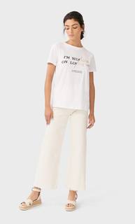 Stradivarius Футболка С Принтом Женская Коллекция Белый S