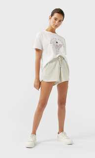 Stradivarius Футболка С Принтом «Чудо-Женщина» Женская Коллекция Белый Xs