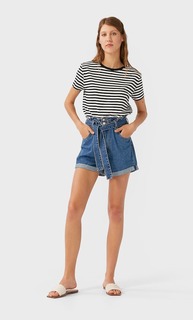 Stradivarius Базовый Топ Женская Коллекция Черный S