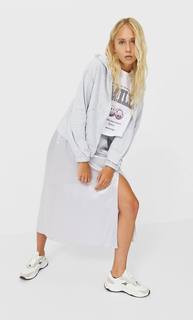 Stradivarius Футболка С Принтом «Смайлик» Женская Коллекция Белый M