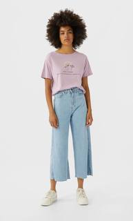 Stradivarius Футболка С Цветочным Принтом Женская Коллекция Multicolor S