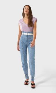 Stradivarius Топ С V-Образным Вырезом И Подплечниками Женская Коллекция Multicolor S