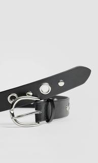 Stradivarius Ремень С Люверсами Женская Коллекция Черный 90