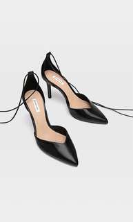 Stradivarius Босоножки С Завязками Женская Коллекция Черный 36
