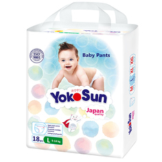 Подгузники-трусики YokoSun L (9-14 кг) 18 шт.