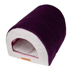 Домик для кошек и собак Xody Тоннель №1, флок, VIOLET, фиолетовый, 50x36x30см