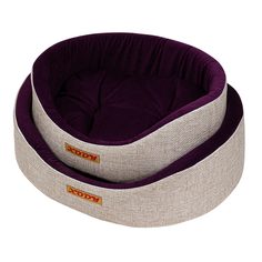 Лежак для собак и кошек Xody Премиум №1, флок, VIOLET, 42х35х16 см