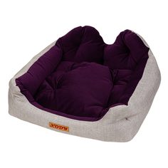 Лежак для собак и кошек Xody Бант, флок, VIOLET, 52х44х23 см