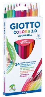 Giotto Набор цветных акварельных карандашей Giotto Colors, 3,0 мм, 24 цвета
