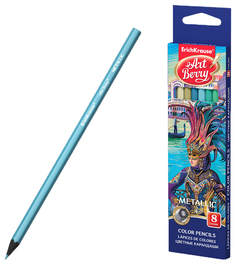 Карандаши цветные шестигранные Artberry Metallic 8 цветов