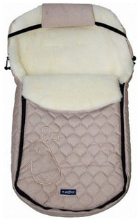 Спальный мешок в коляску Womar №S61 Giraffe Melange fabric quilted embroidery Бежевый