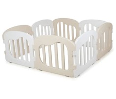 Детский манеж iFam Natural, белый/бежевый