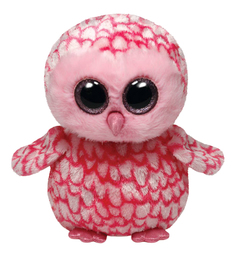 Мягкая игрушка TY Совенок Pinky Beanie Boos, 25 см