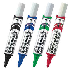 Набор маркеров для белой доски Maxiflo, 4 цвета Pentel