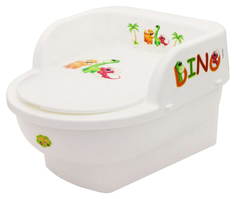 Горшок Maltex трон Дино белый