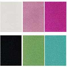 Набор цветной сверкающей самоклеящейся бумаги, ф.А4, 6 цв., 6л. Fancy Creative