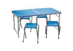 ЭКОС CHO-150-E Комплект "Пикник" (стол и 4 стула ) синий (992981) Ecos