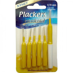 Межзубные ершики Plackers Interdental 0,70 мм (6шт) желтые