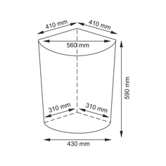 Плетеная корзина для белья с крышкой, Wasserkraft Salm WB-270-L