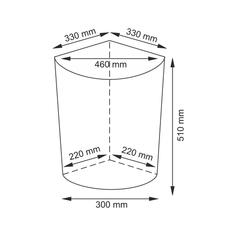 Плетеная корзина для белья с крышкой, Wasserkraft Salm WB-270-M