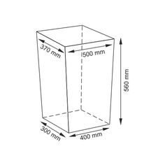 Плетеная корзина для белья с крышкой, Wasserkraft Lippe WB-450-L