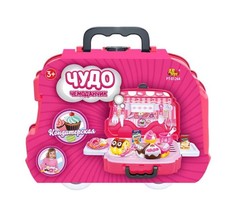 Игровой набор Abtoys Чудо-чемоданчик на колесиках Кондитерская 25 предметов, 127290-TN