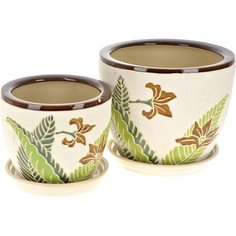 Набор горшков для цветов ENS, Лесная поляна, 4 предмета