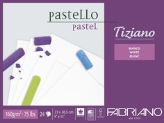 Альбом для пастели "Tiziano", 23x30,5 см, цвет: белый, 24 листа Fabriano