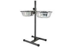 Подставка с мисками для домашних животных Homepet, регулирующаяся, 2х500 мл