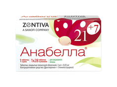 Анабелла таблетки, покрытые пленочной оболочкой 3 мг+0,03 мг №28 Abbott