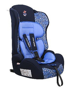 Автокресло Siger Kids Planet Sputnik ISOFIX синий велосипед, группа I/II/III, 9-36кг, 1-12